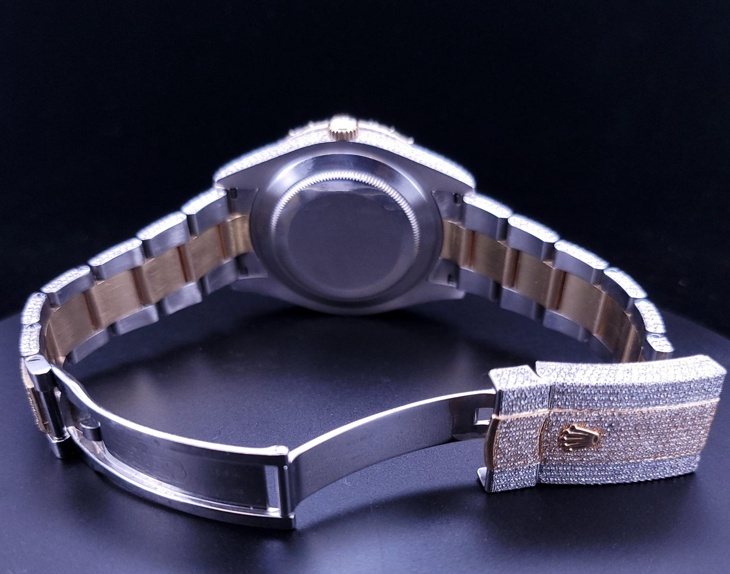 Rolex Datejust 41 mm Diamond Iced Out 25 Carats Arabic two tone Watch