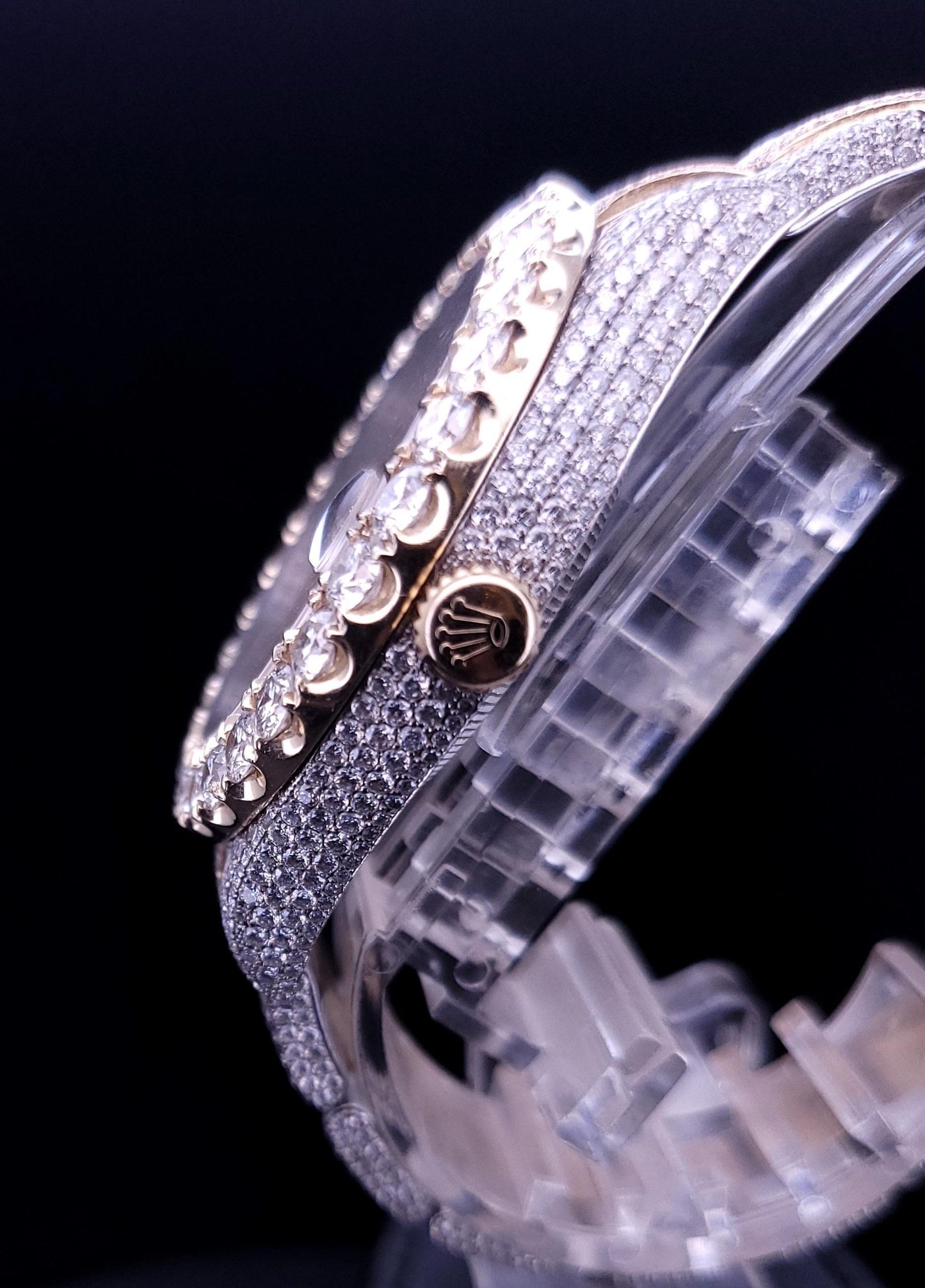 Rolex Datejust 41 mm Diamond Iced Out 25 Carats Arabic two tone Watch
