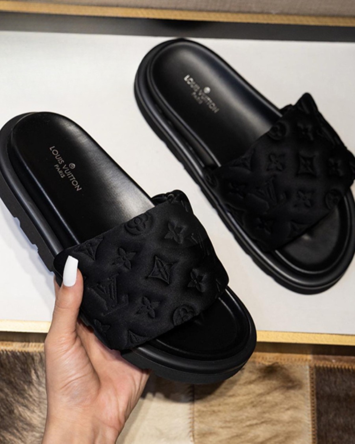 LV Feminine Designer Slides