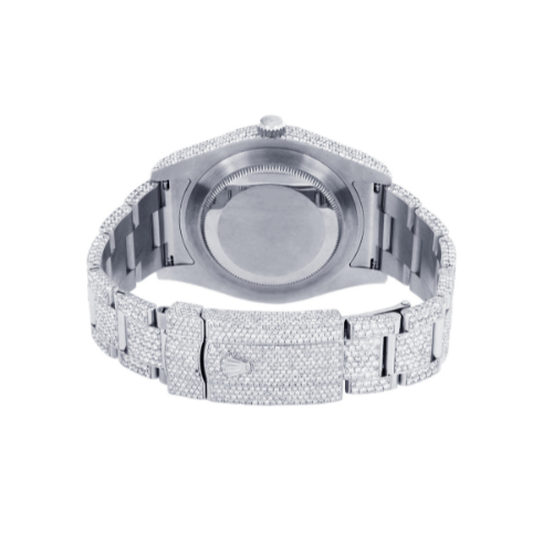 Rolex Datejust II Roman Numeral Dial Aftermarket Diamond Watch