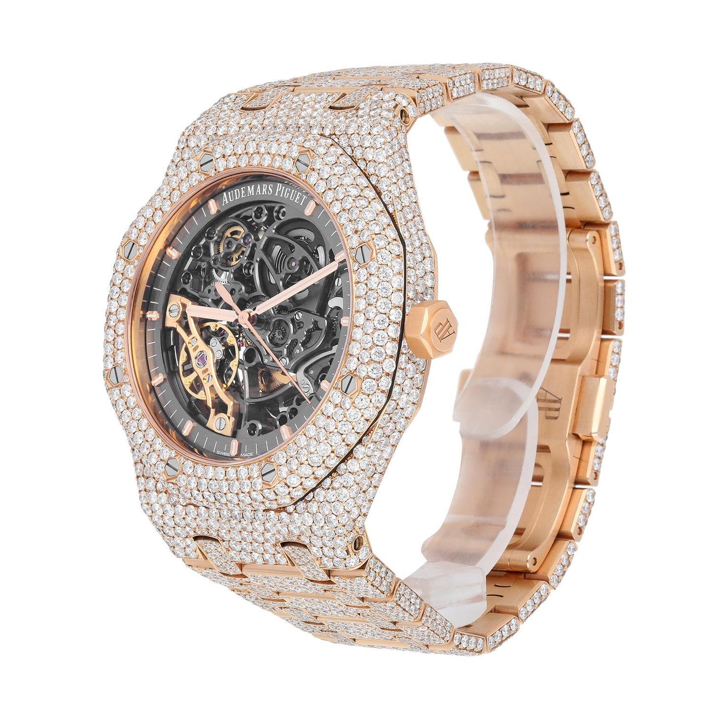 Audemars Piguet Royal Oak 15407OR.OO.1220OR.01 Double Balance Wheel Iced Out