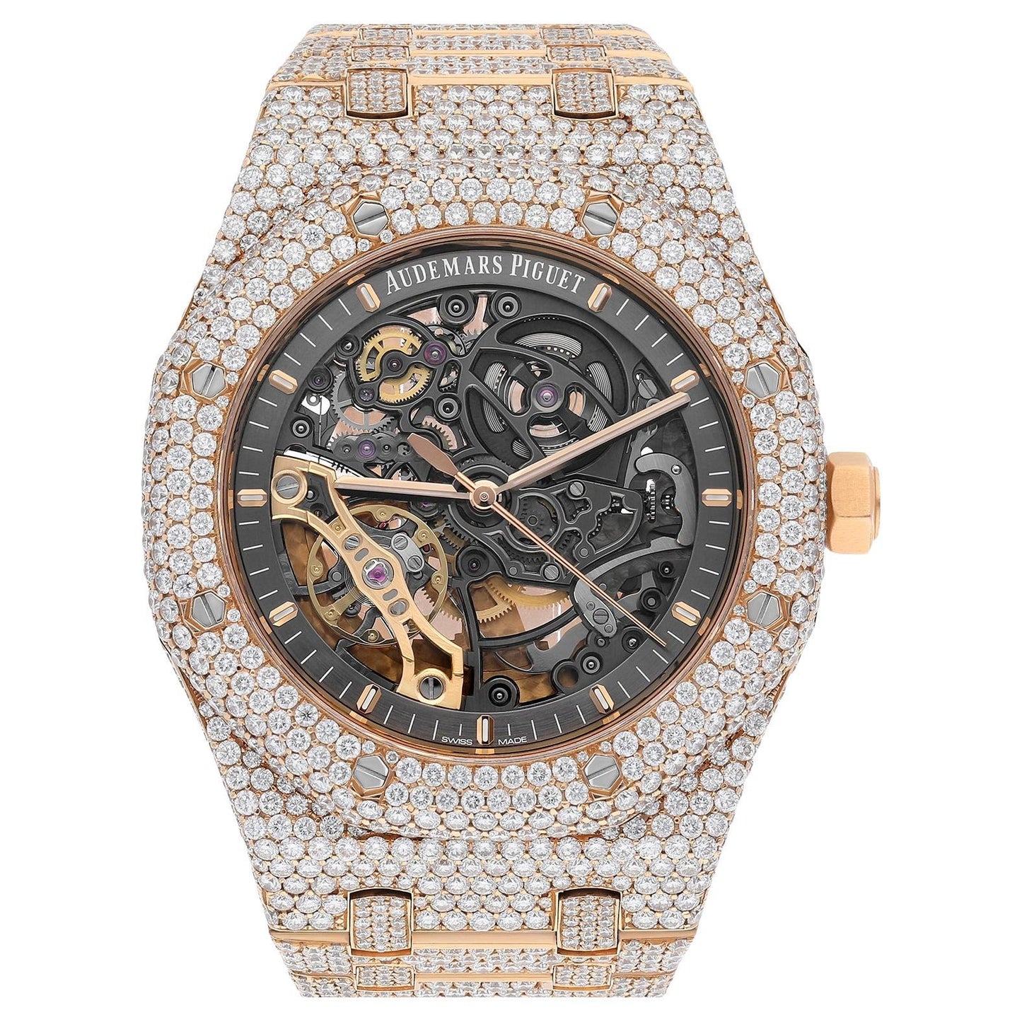 Audemars Piguet Royal Oak 15407OR.OO.1220OR.01 Double Balance Wheel Iced Out