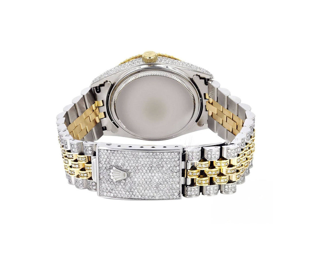 Rolex 36mm Datejust Full Diamonds - Custom Roman Dial 11.0ct
