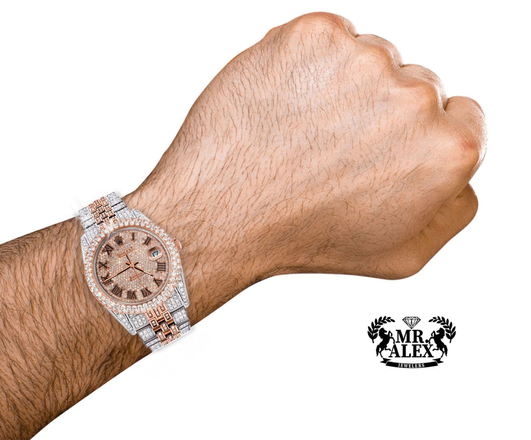 Rolex 36mm Datejust Full Diamonds - Roman Number Dial 11.0ct
