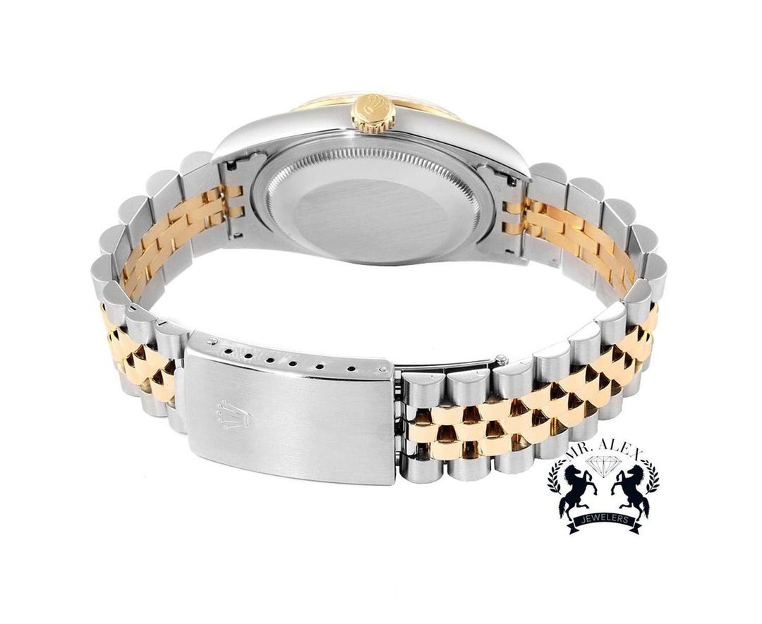 Rolex Date-Just 36mm Jubilee 2 Tone-Pearl Gem Dial