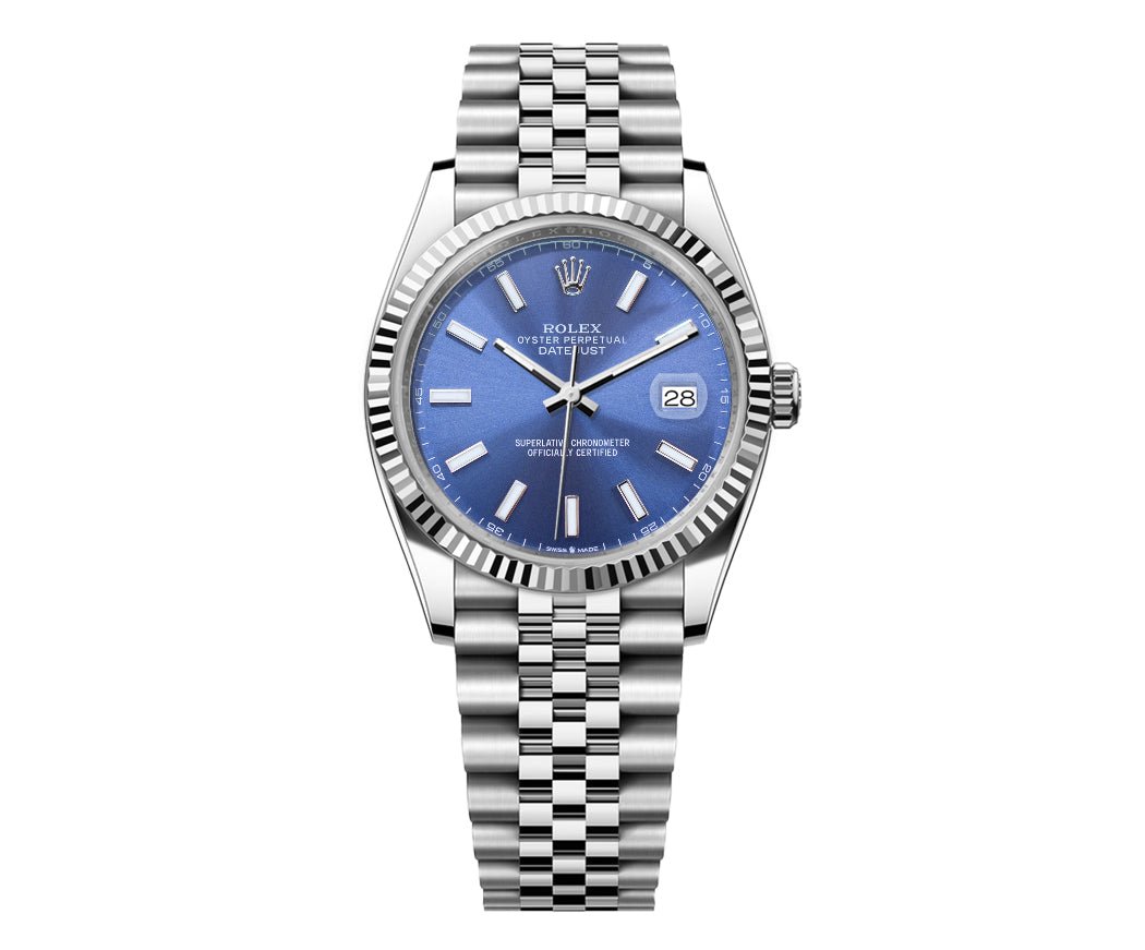 Rolex Date-Just 36mm Jubilee SS - Blue Dial