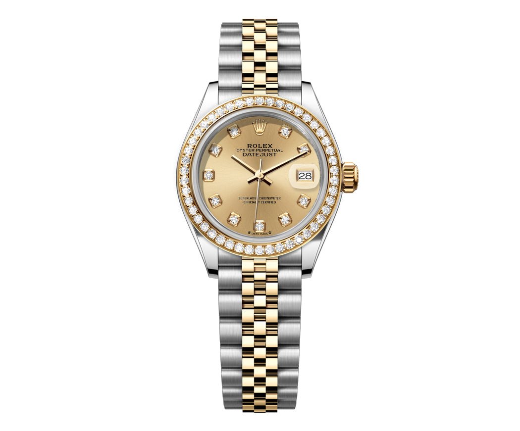 Rolex DateJust 26mm Champagne Gem Dial-Diamond Bezel 1.50ct