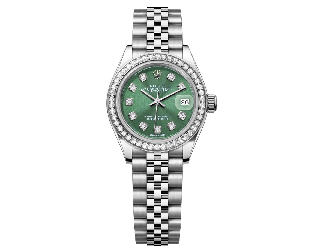 Rolex DateJust 26mm Green Dial-Diamond Bezel 1.50ct