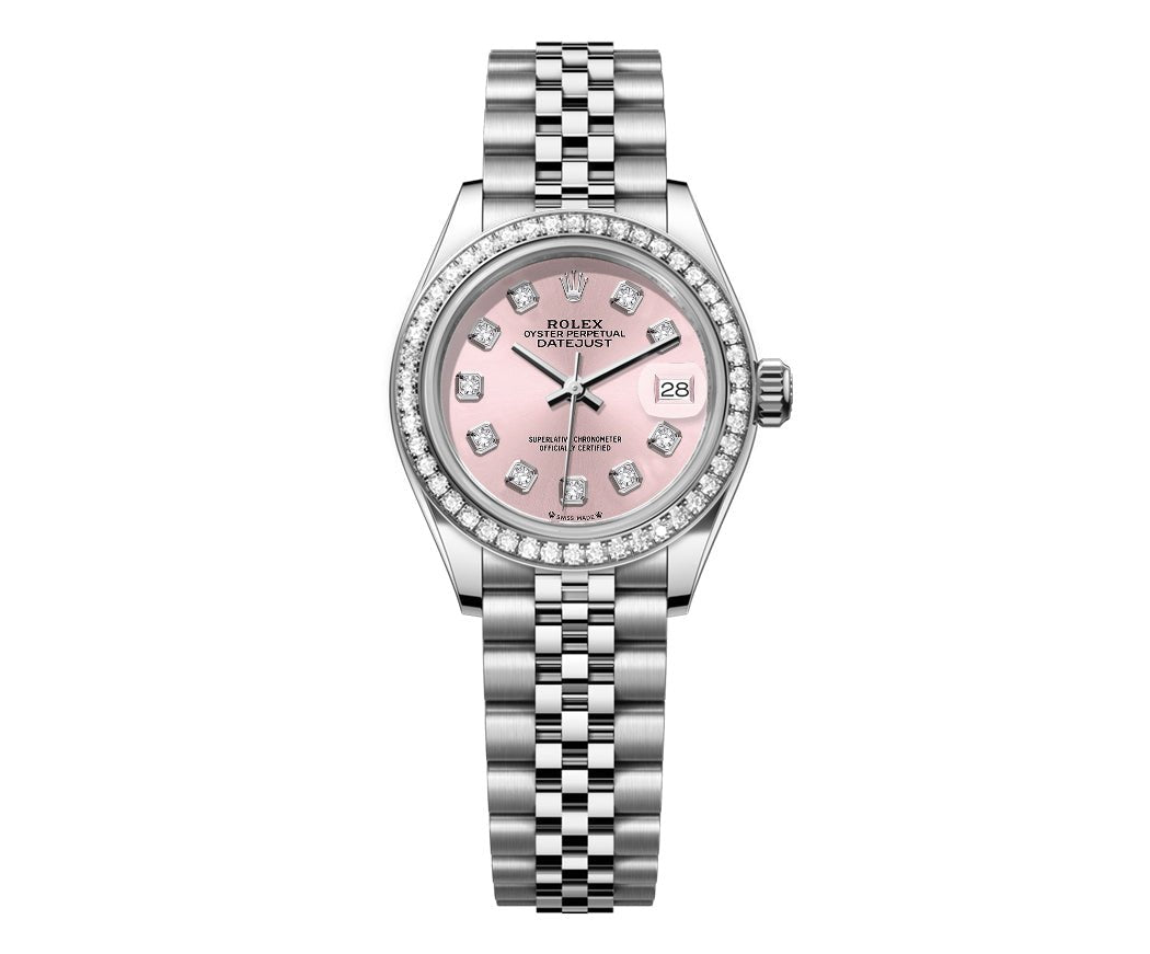 Rolex DateJust 26mm Pink Dial-Diamond Bezel 1.50ct