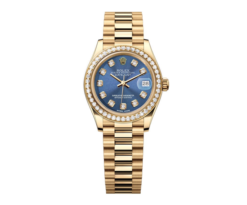Rolex Datejust 26mm President Blue Gem Dial - Diamond Bezel