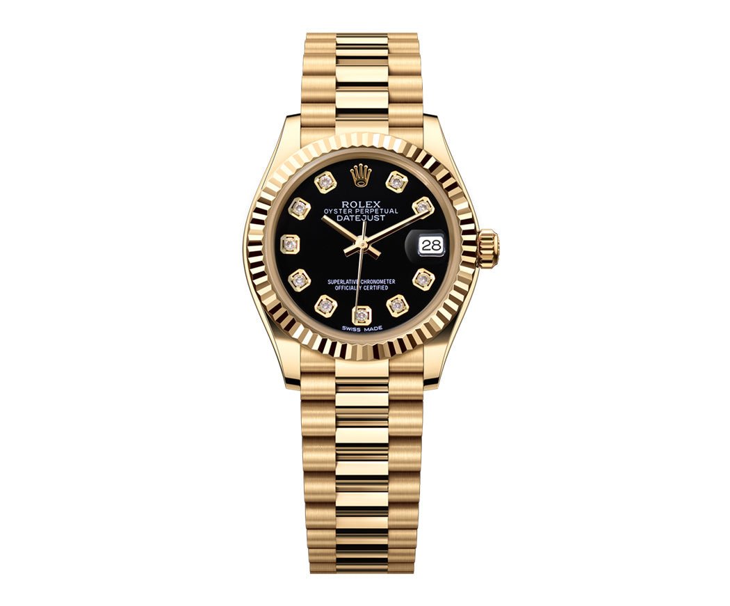 Rolex Datejust 31mm President - Black Gem Dial