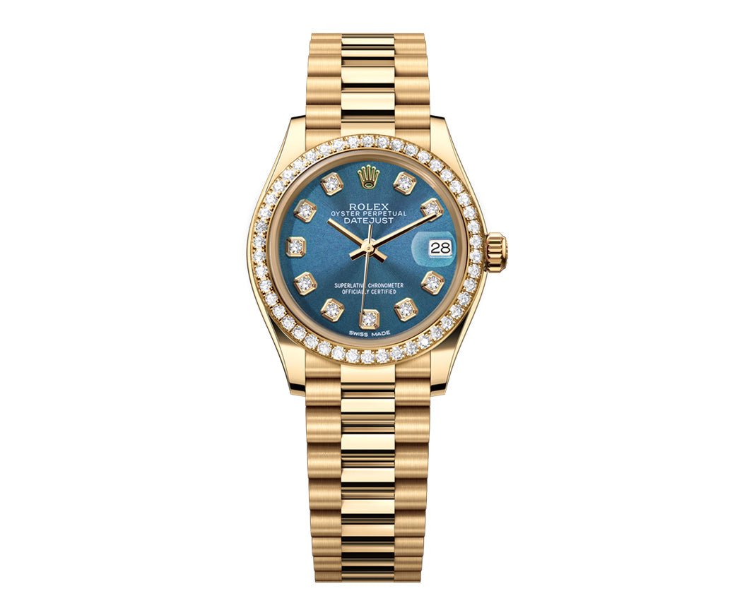 Rolex Datejust 31mm President Blue Gem Dial - Diamond Bezel