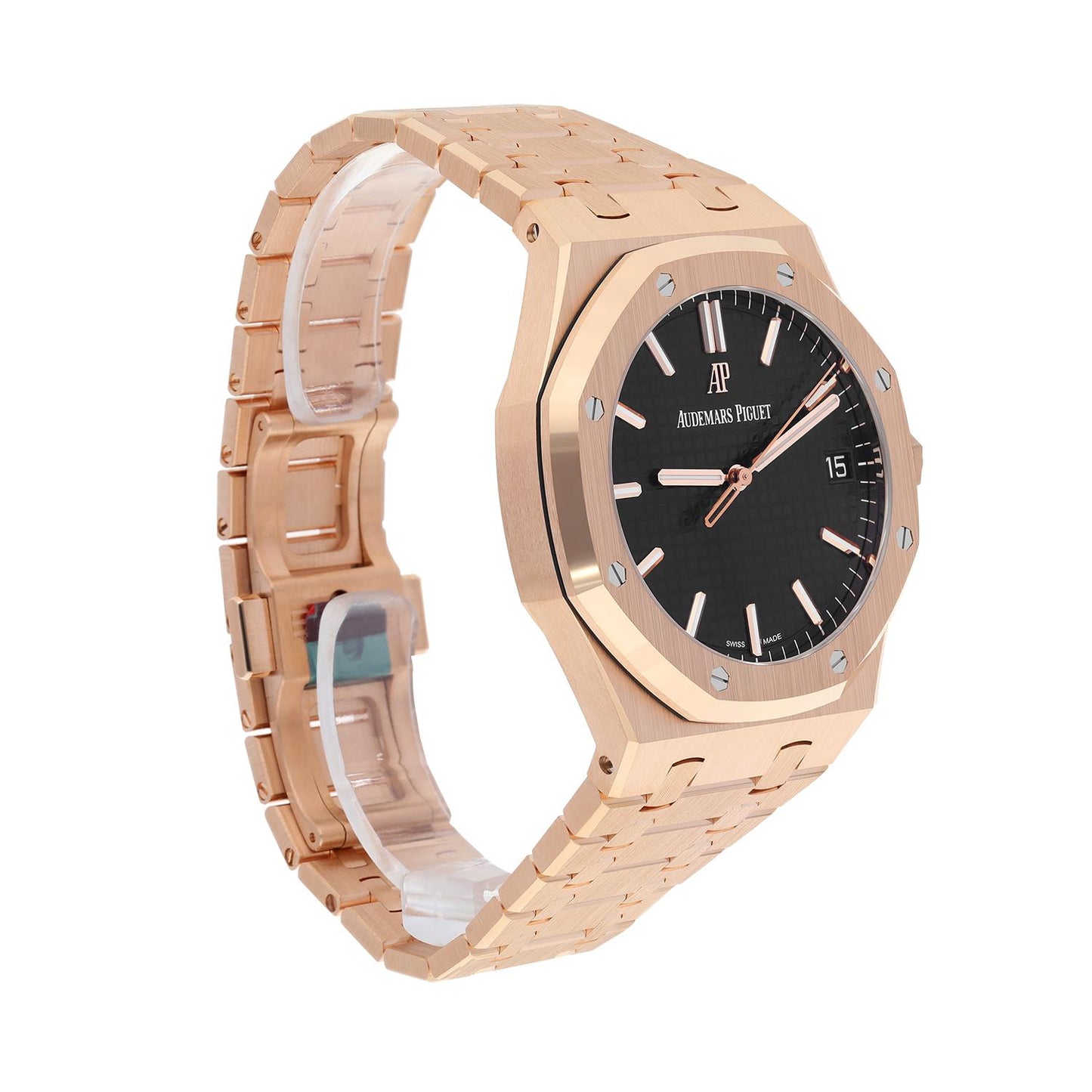 Audemars Piguet Royal Oak Watch Black Dial Rose Gold 15500OR.OO.1220OR.01 Unworn