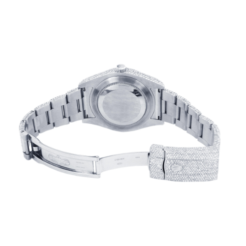 Rolex Datejust II Roman Numeral Dial Aftermarket Diamond Watch