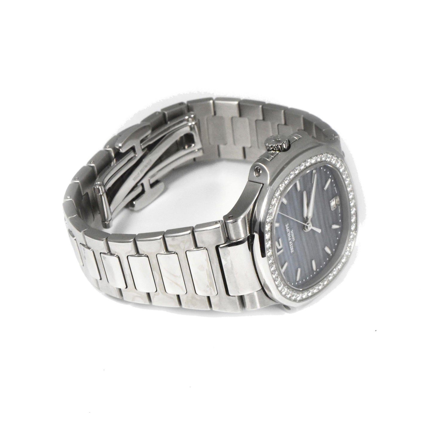Patek Philippe Nautilus 7118 Blue Dial Diamond Bezel Steel Watch