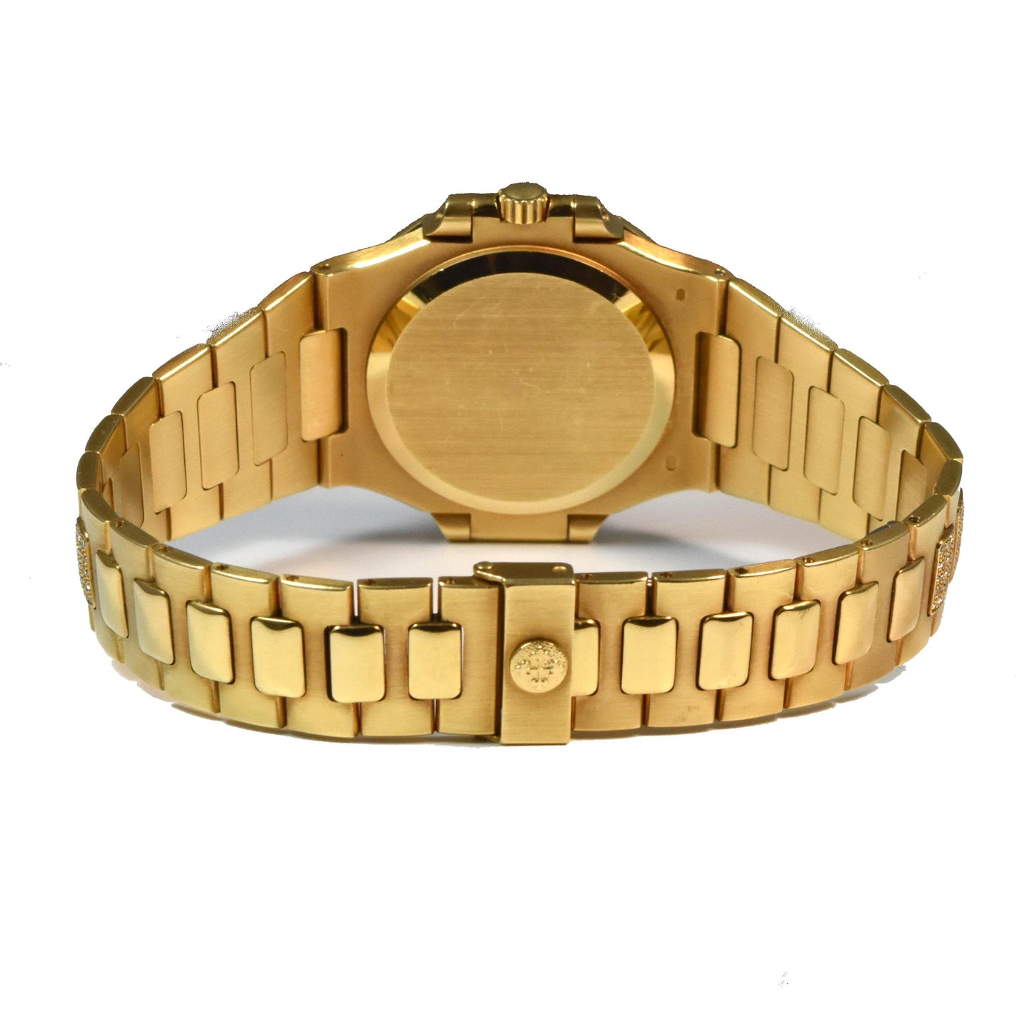 Patek Philippe Nautilus 3800/1 in 18k Yellow Gold with Custom Diamond Watch