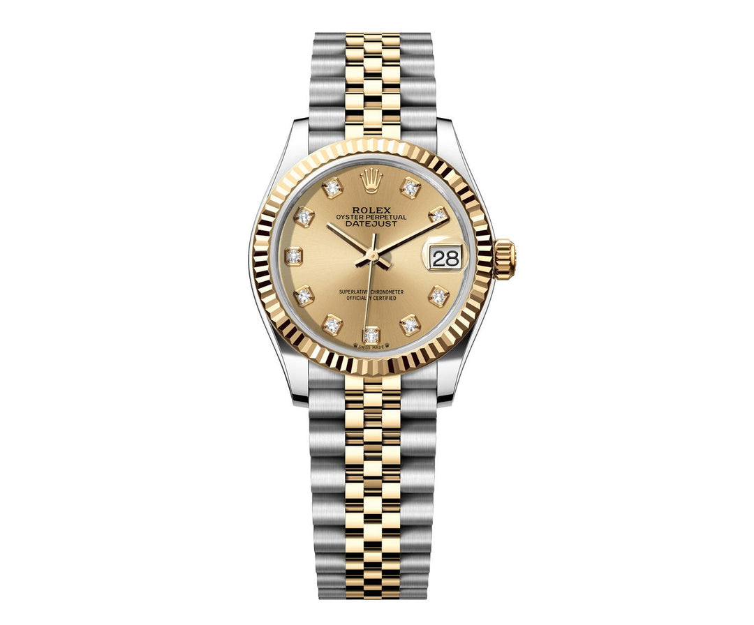 Rolex Date-Just 31mm Jubilee 2 Tone-Champagne Gem Dial
