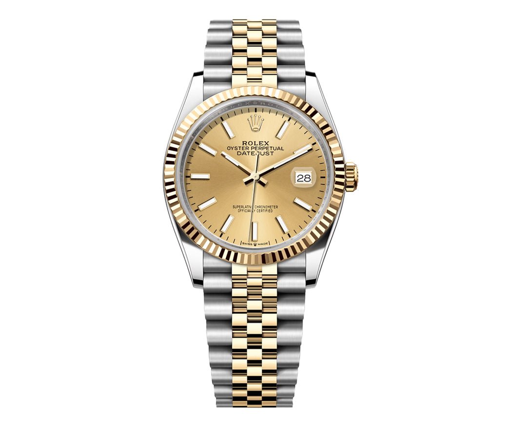 Rolex Date-Just 36mm Jubilee 2 Tone-Champagne Dial