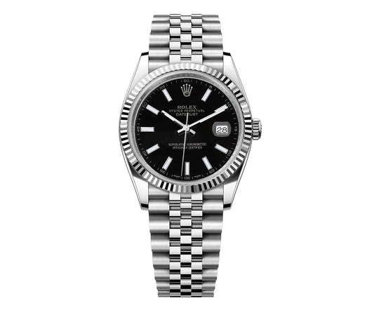 Rolex Date-Just 36mm Jubilee SS - Black Dial