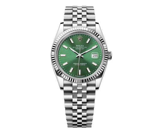 Rolex Date-Just 36mm Jubilee SS - Green Dial