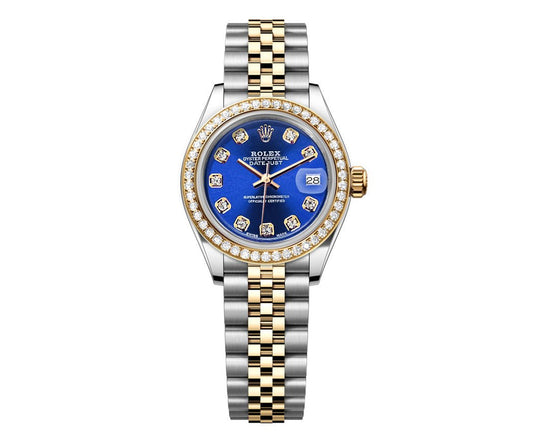 Rolex DateJust 26mm Blue Gem Dial-Diamond Bezel 1.50ct