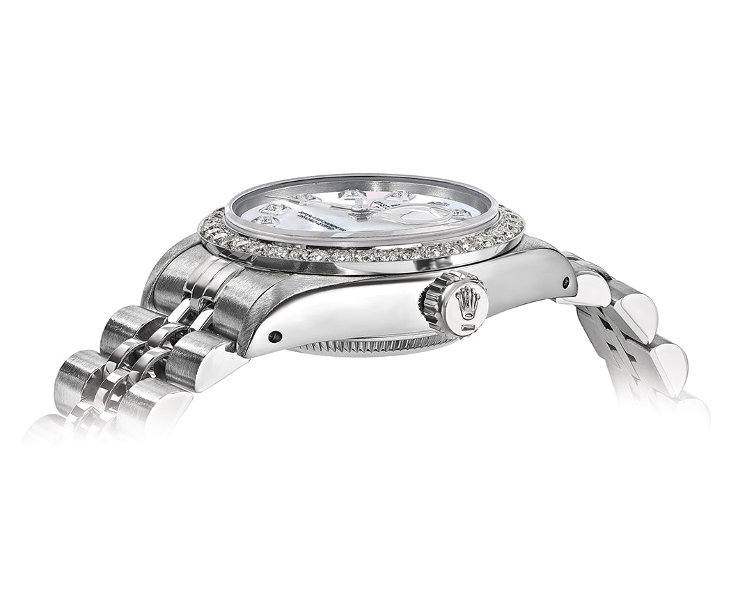 Rolex DateJust 26mm Pearl Dial-Diamond Bezel 1.50ct