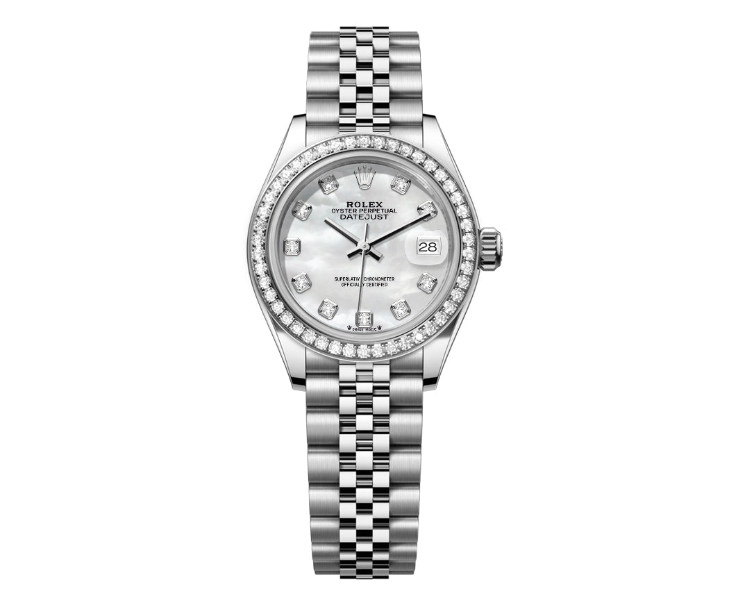Rolex DateJust 26mm Pearl Dial-Diamond Bezel 1.50ct