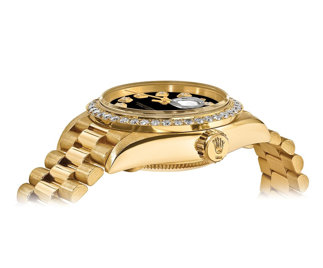 Rolex Datejust 31mm President Black Gem Dial - Diamond Bezel