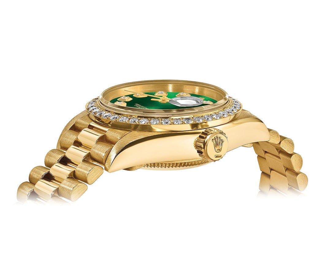 Rolex Datejust 26mm President Green Gem Dial - Diamond Bezel
