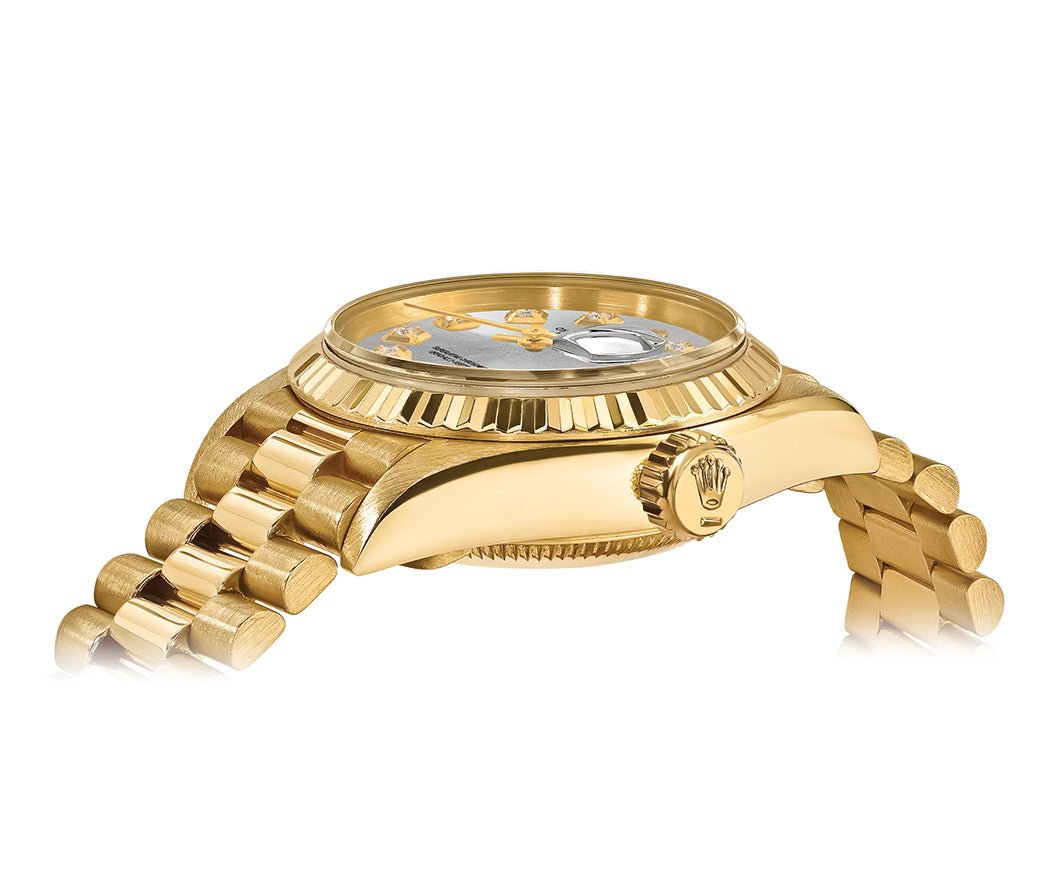Rolex Datejust 26mm President - Silver Gem Dial