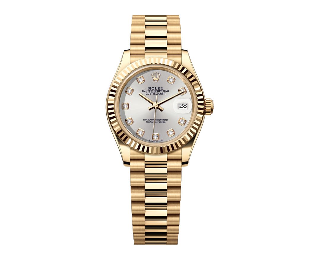 Rolex Datejust 26mm President - Silver Gem Dial