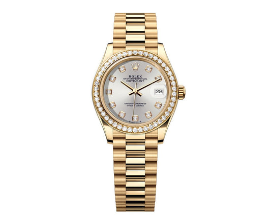 Rolex Datejust 26mm President Silver Gem Dial - Diamond Bezel