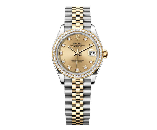 Rolex DateJust 31mm Champagne Dial-Diamond Bezel 1.85ct