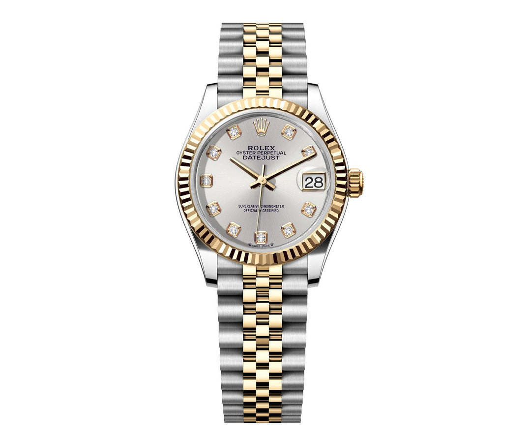Rolex DateJust 31mm Jubilee 2 Tone-Silver Gem Dial