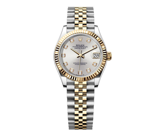 Rolex DateJust 31mm Jubilee 2 Tone-Silver Gem Dial