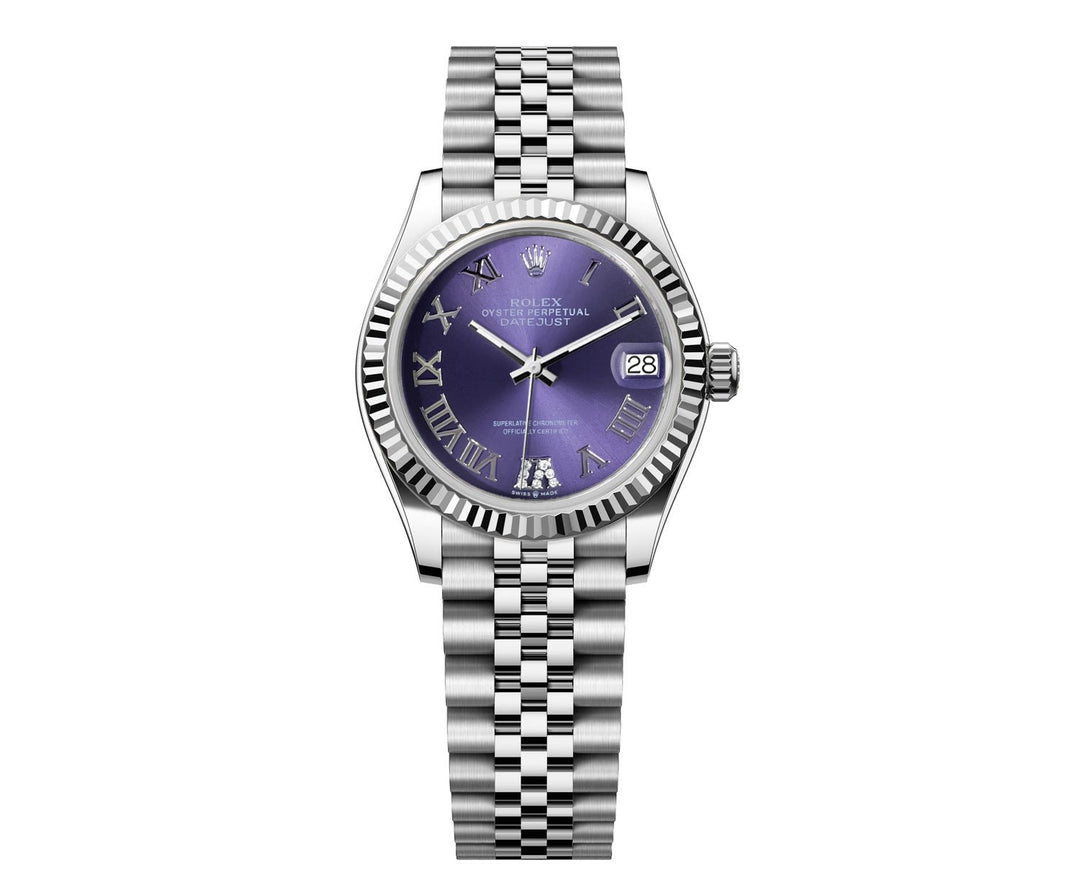Rolex DateJust 31mm Jubilee - Purple Roman Diamond Dial 68273