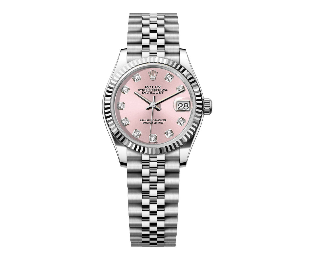 Rolex DateJust 31mm Jubilee Stainless Steel-Pink Gem Dial