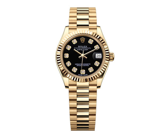 Rolex Datejust 31mm President - Black Gem Dial