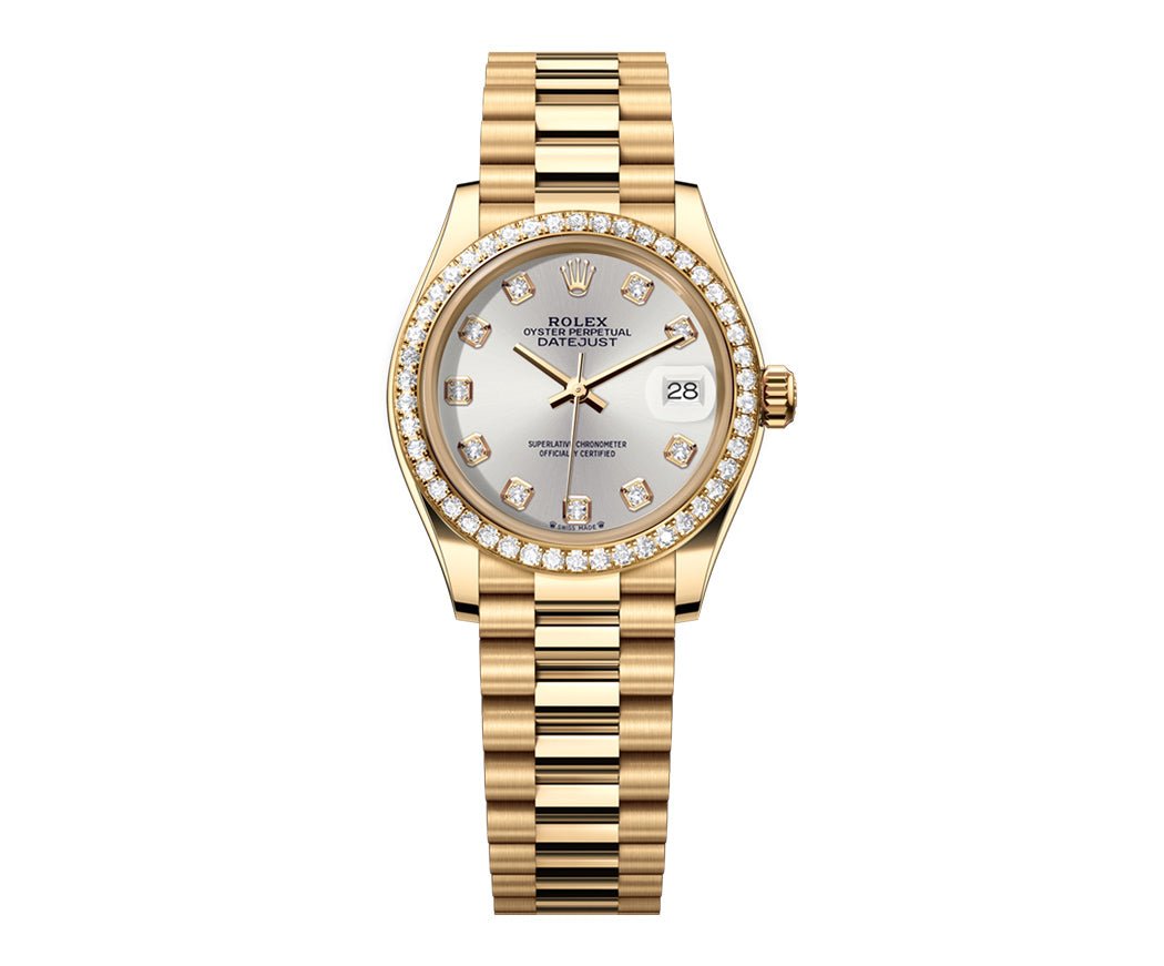 Rolex Datejust 31mm President Silver Gem Dial - Diamond Bezel