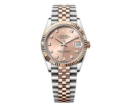 Rolex Datejust 36mm Two Tone Factory Pink Diamond Dial 116231
