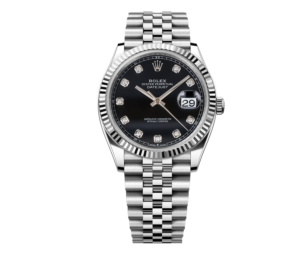Rolex DateJust 41mm Black Diamond Dial - Jubilee Bracelet 126334