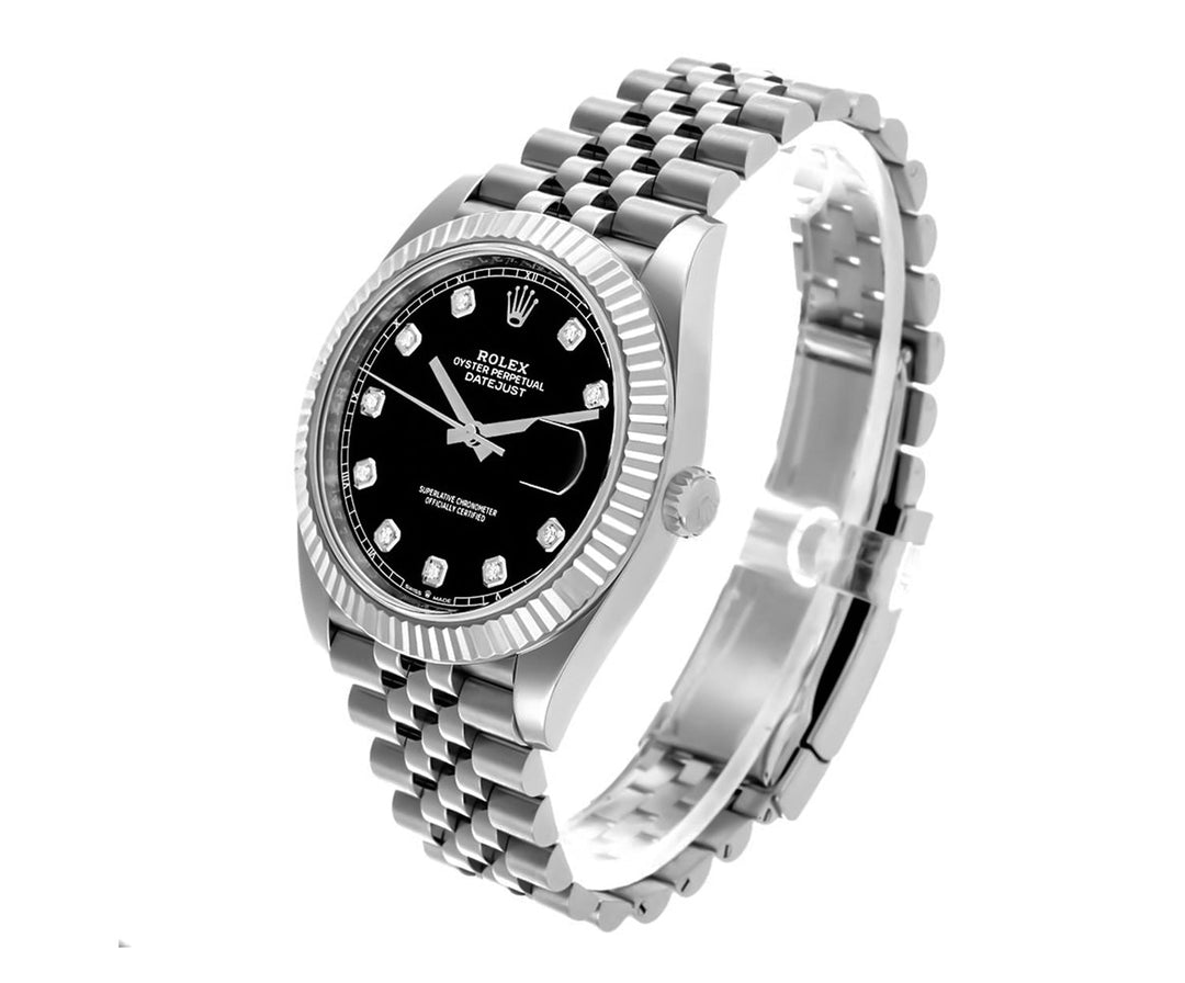 Rolex DateJust 41mm Black Diamond Dial - Jubilee Bracelet 126334
