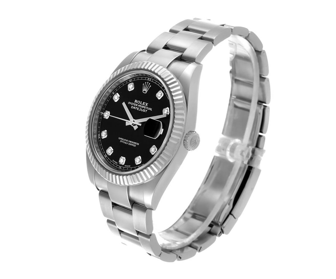 Rolex DateJust 41mm Black Diamond Dial - Oyster Bracelet 126334