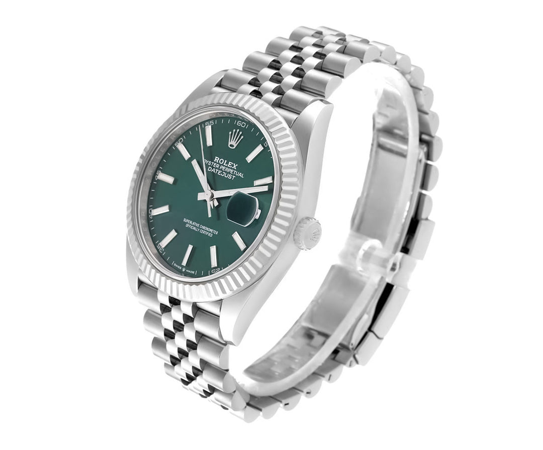 Rolex DateJust 41mm Mint Green Index Dial - Jubilee Bracelet 126334