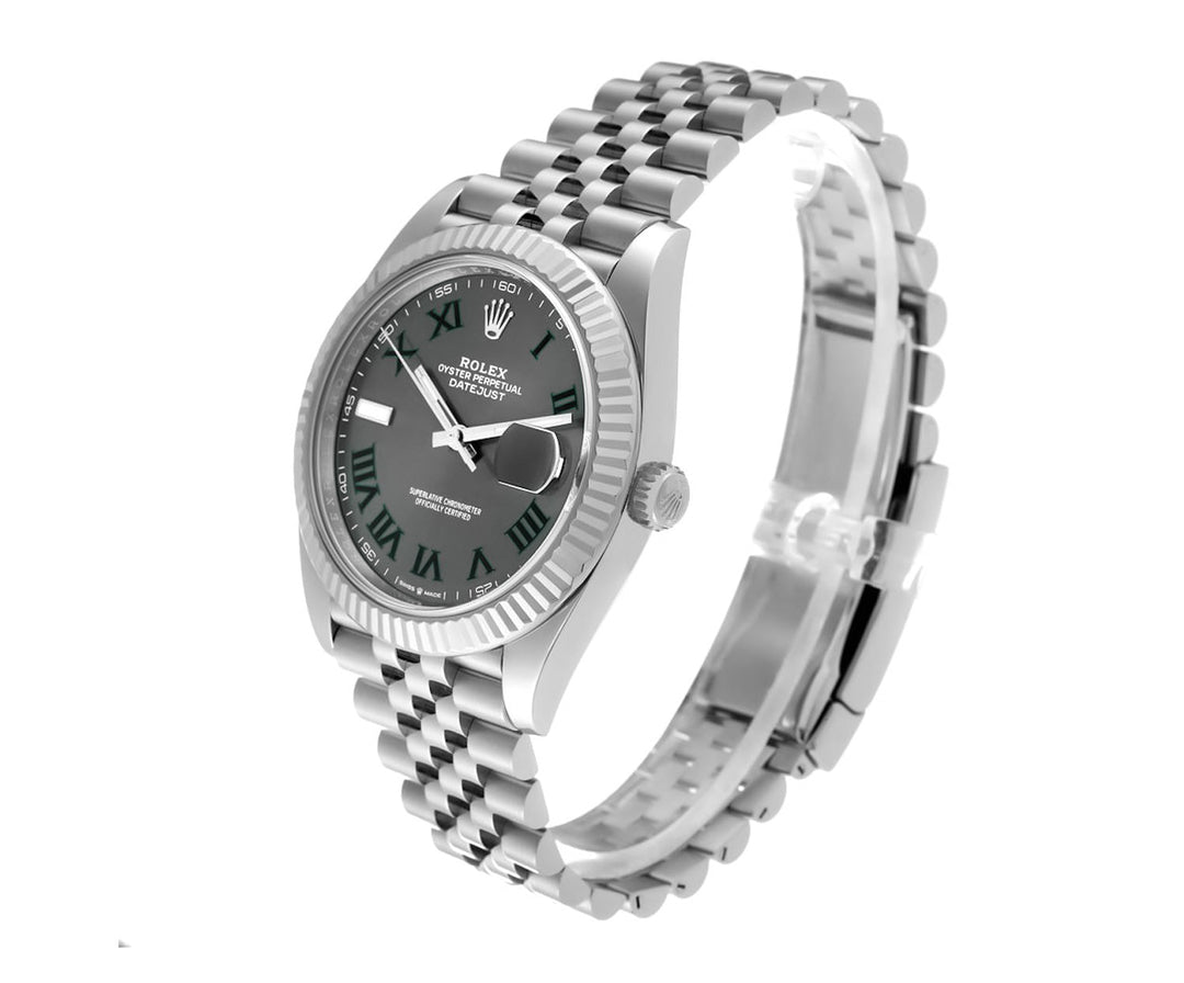 Rolex DateJust 41mm Slate Green Roman Dial - Jubilee Bracelet 126334