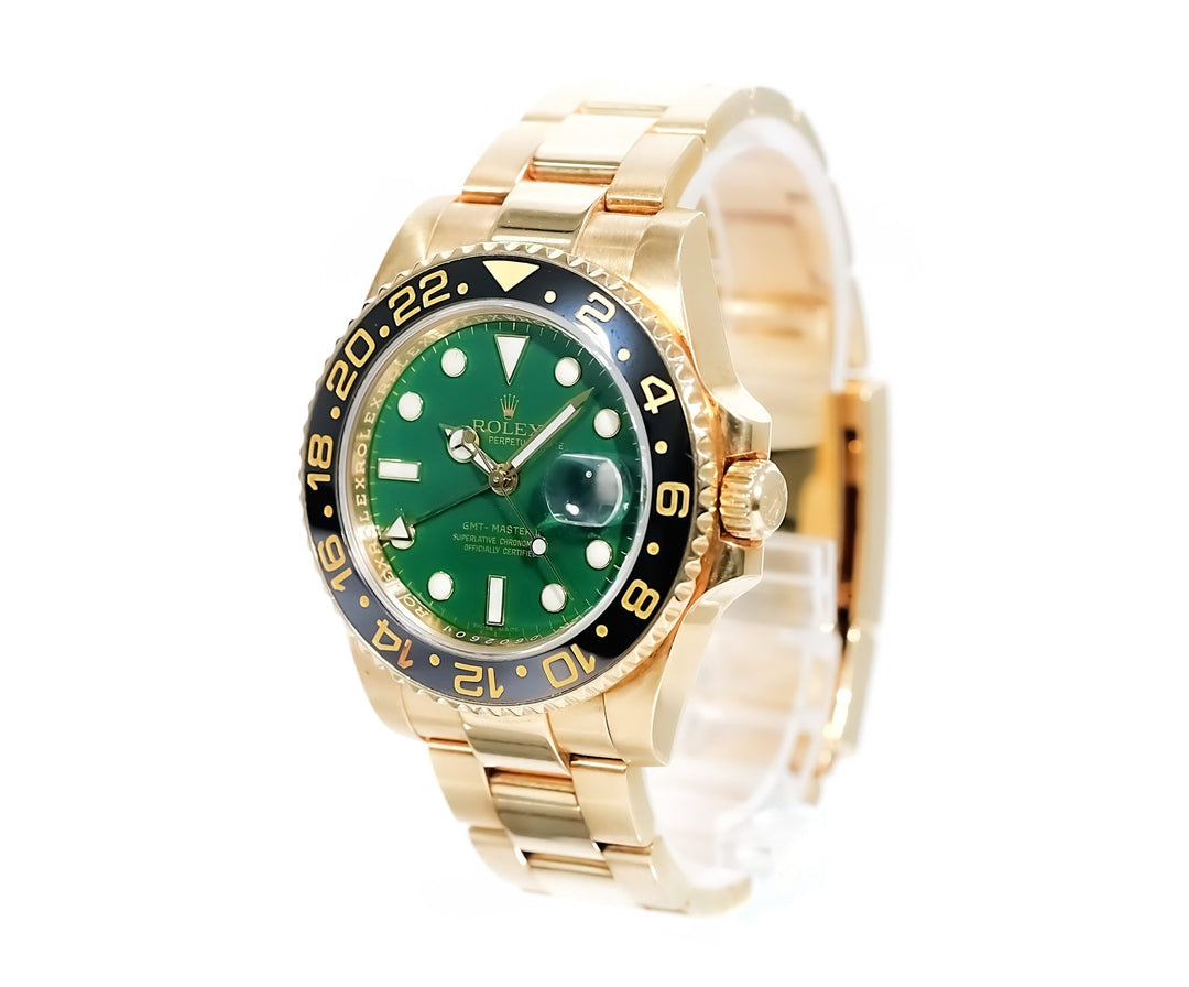 Rolex GMT-Master II Green Dial Yellow Gold 40mm 116718LN