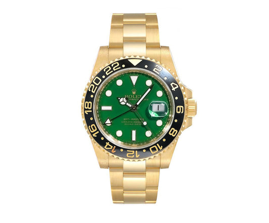 Rolex GMT-Master II Green Dial Yellow Gold 40mm 116718LN