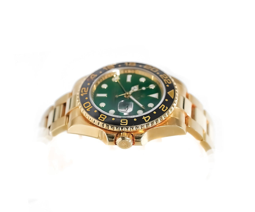 Rolex GMT-Master II Green Dial Yellow Gold 40mm 116718LN